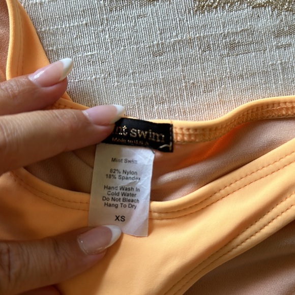 Mint swim. Xs. Extra small. Bright peach. NWOT. Bottoms. Bathing suit - Picture 4 of 4